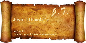 Jova Tihamér névjegykártya